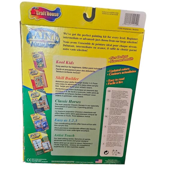 Craft House Artist Touch 2 Airplanes Paint By Number kit, Unopened 11252 Oil - Picture 2 of 11